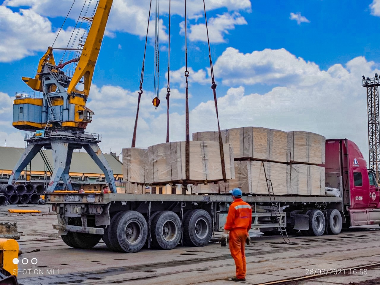 Xuất nhập khẩu hàng hóa: xi măng, sắt thép,...